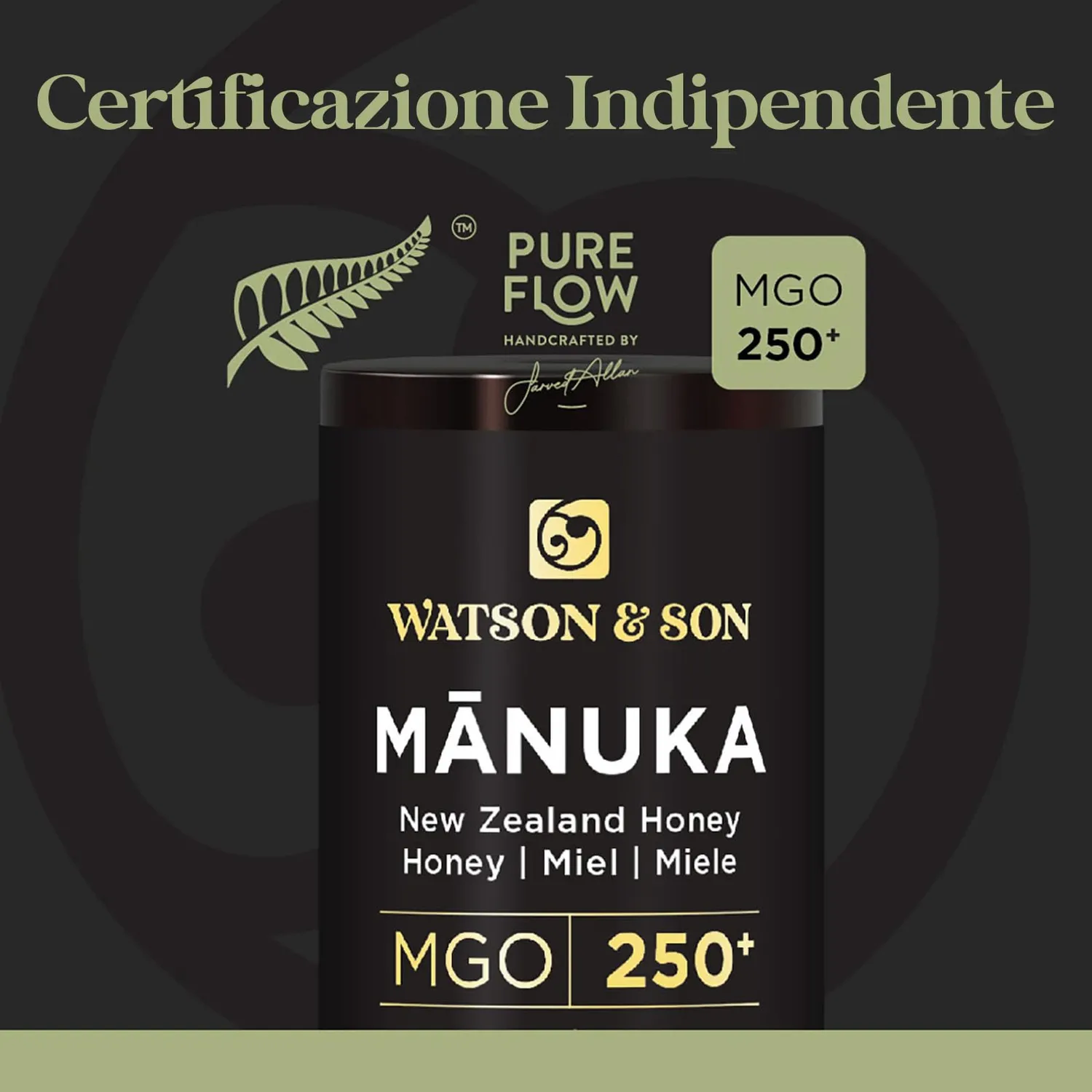 Watson Manuka MGO 250+ miele grezzo squeeze 340g
