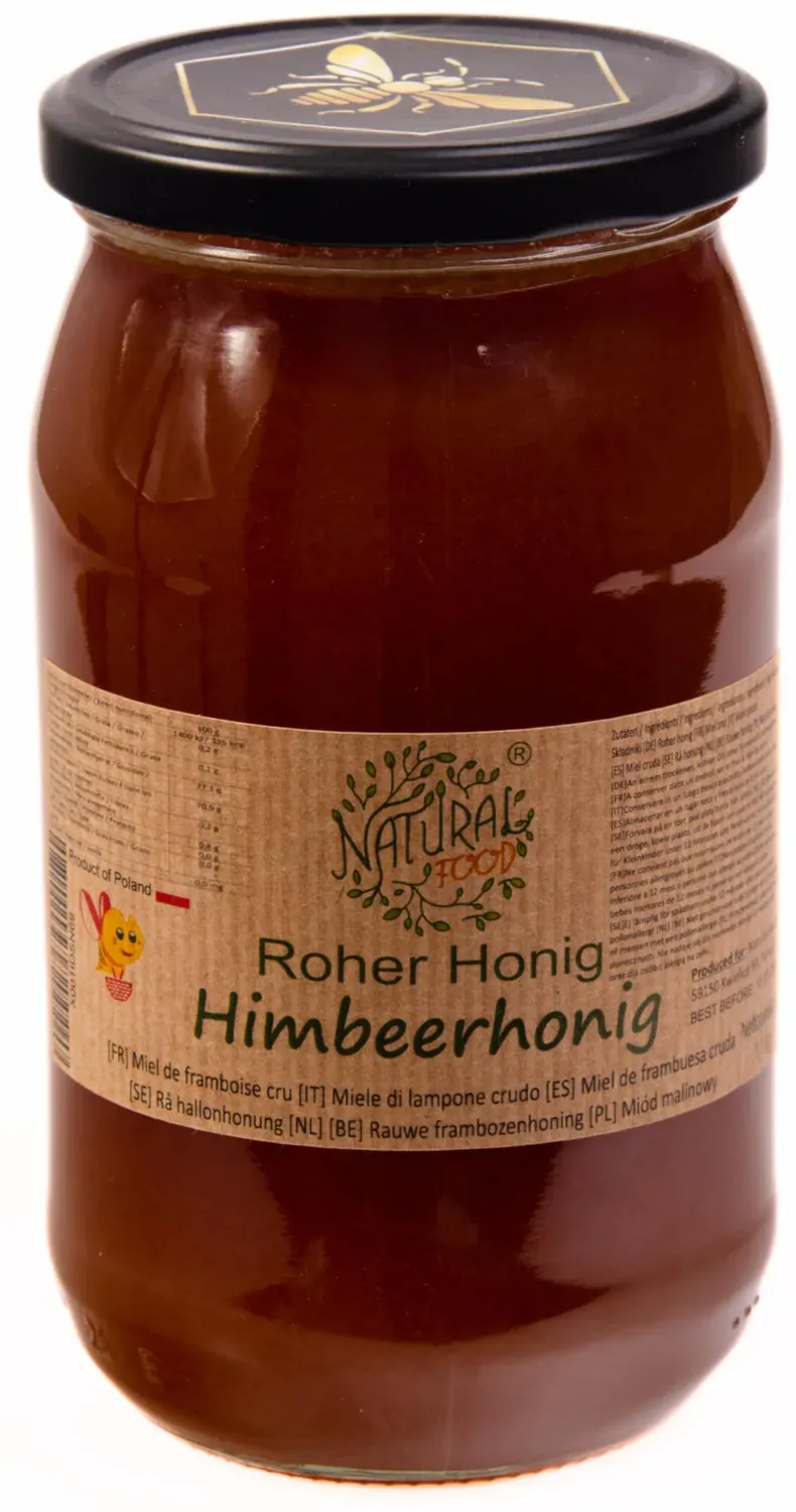 Natural Food Lampone miele grezzo naturale 1,1 kg