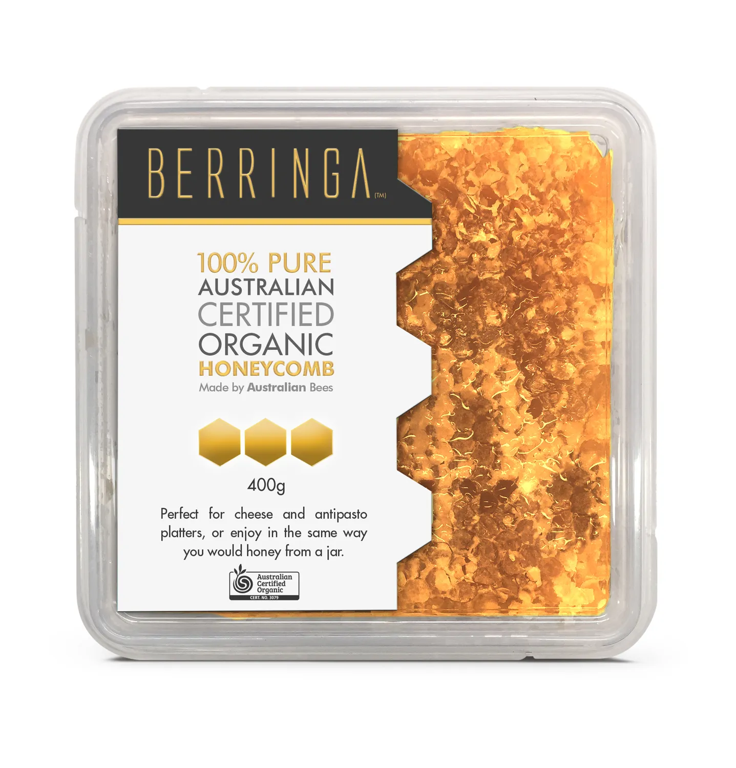 Berringa Honeycomb favo di miele bio australiano 200 g