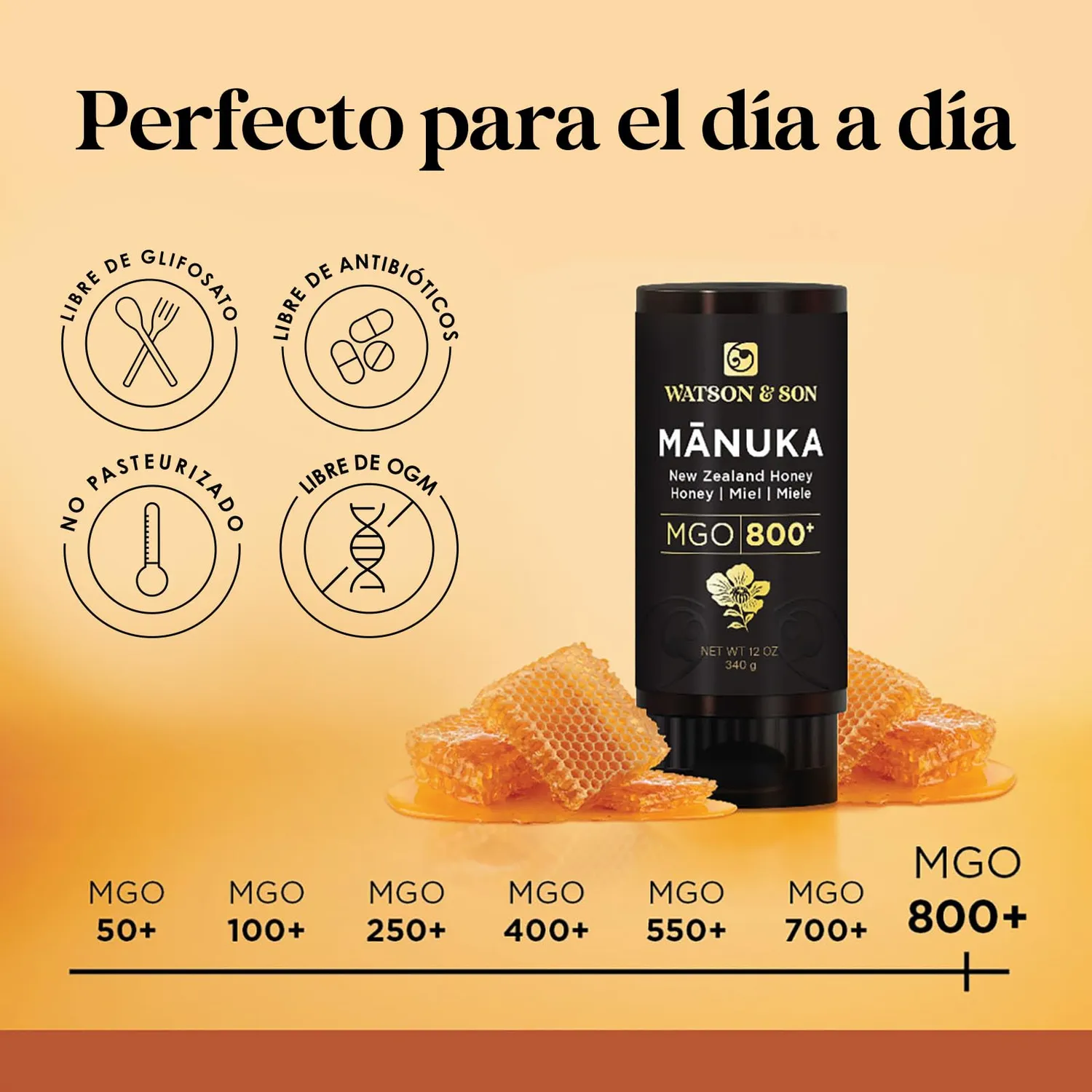 Watson Manuka MGO 850 miele 340 g da spremere grezzo