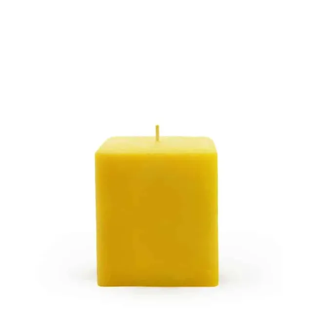 Intermiel Apiflore Cube candela cera d’api 7,6 cm naturale