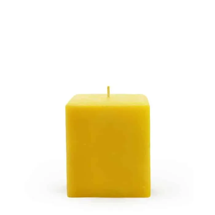 Intermiel Apiflore Cube candela cera d’api 7,6 cm naturale
