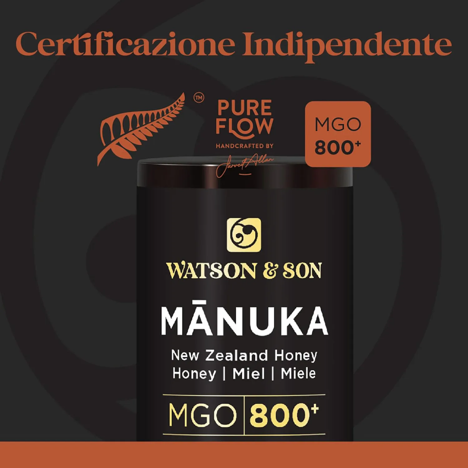 Watson Manuka MGO 850 miele 340 g da spremere grezzo