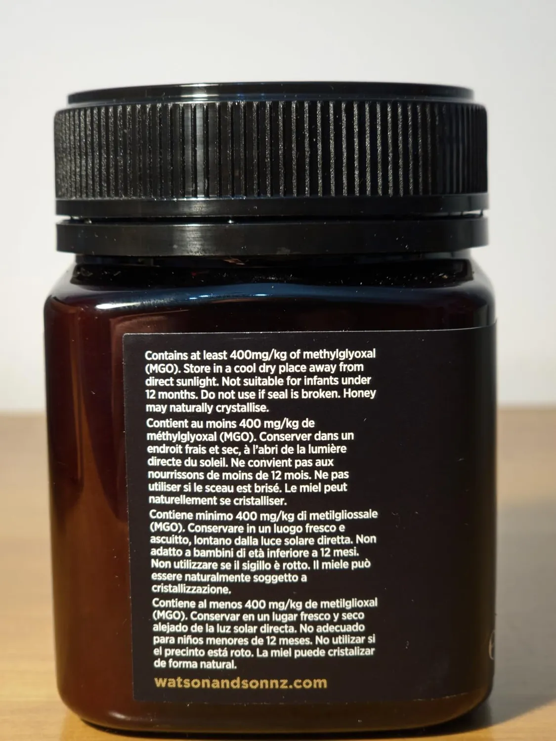 Watson & Son MGO 400 miele Manuka 500 g grezzo