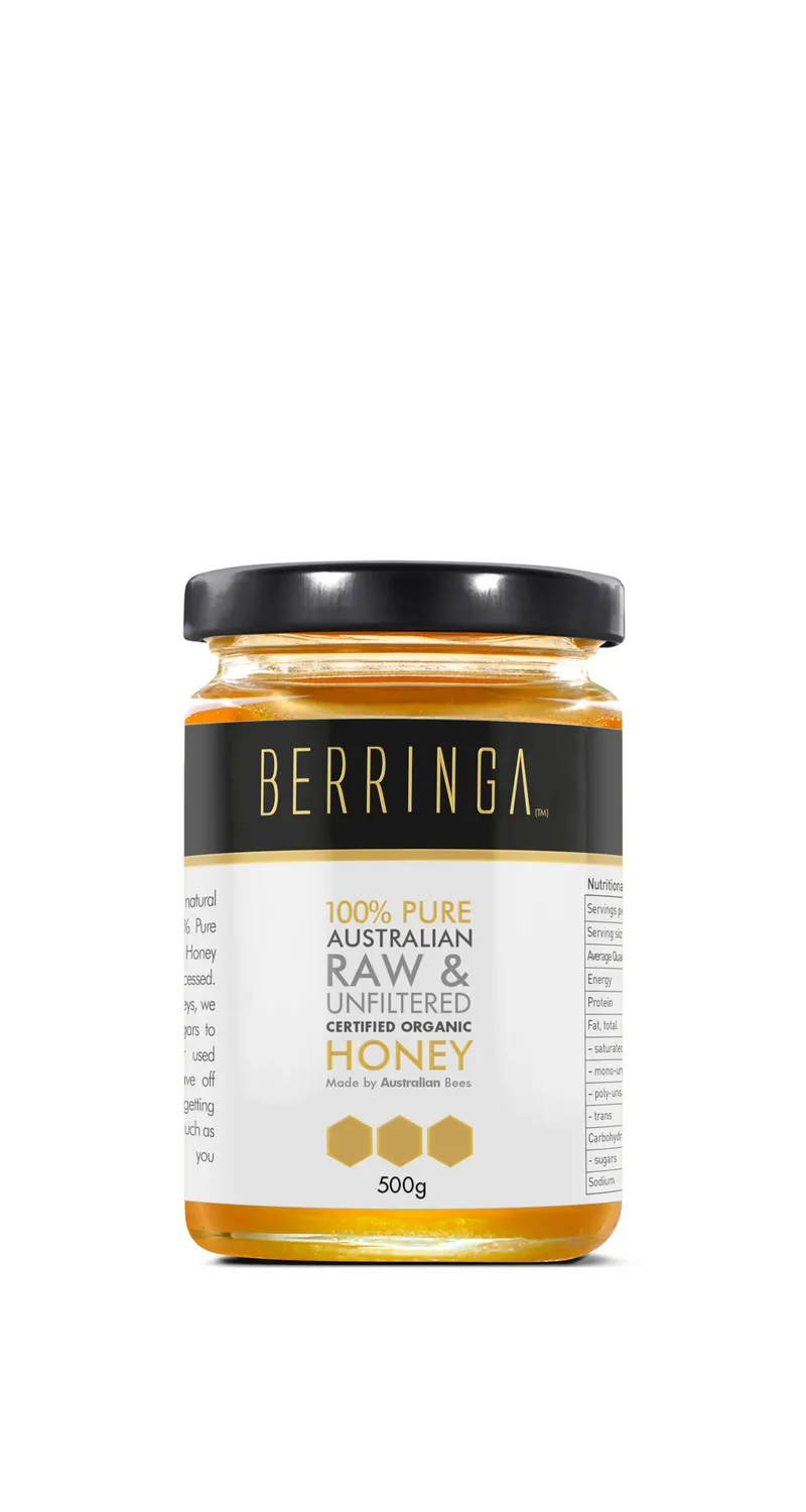 Berringa Raw Eucalyptus miele biologico 500g grezzo