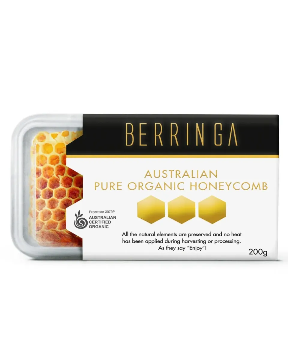Berringa Honeycomb favo di miele bio australiano 200 g